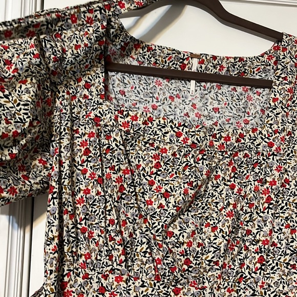 Free People Maxi Floral Belted Dress Tiered NWOT - Picture 3 of 7